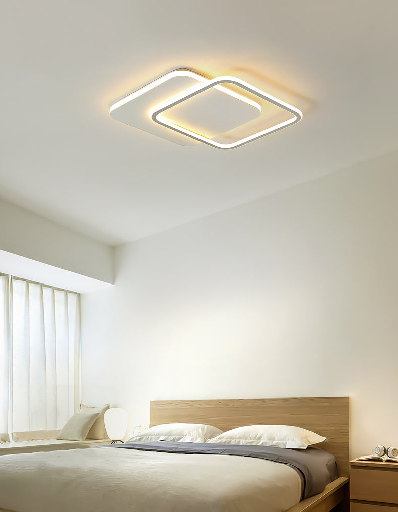 Modern LED Metal Flush Light White Flush Mount Ceiling Light for Living Room