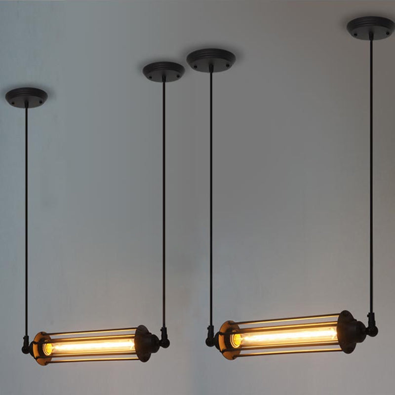 Pendente noire pour l'îlot de cuisine Pendentif Lighting Lighting Island Pendant linéaire