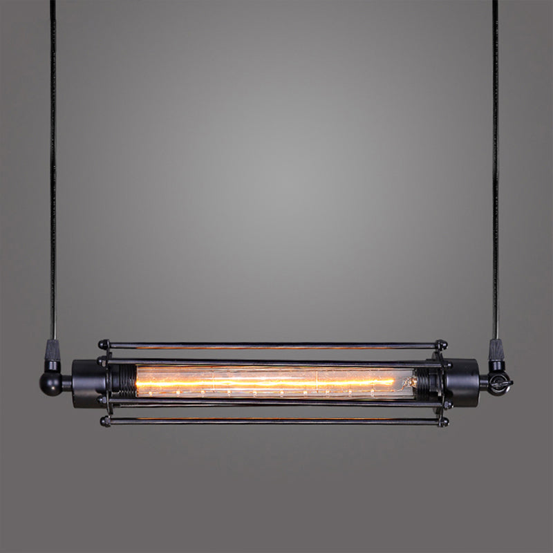 Luci a ciondolo nero per cucina Isola Linear Linear Lighting Island Ciondolo lineare