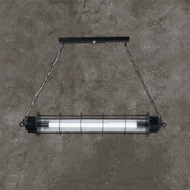 Isola da cucina industriale illuminazione lineare illuminazione isola lampade