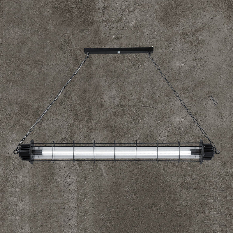 Isola da cucina industriale illuminazione lineare illuminazione isola lampade