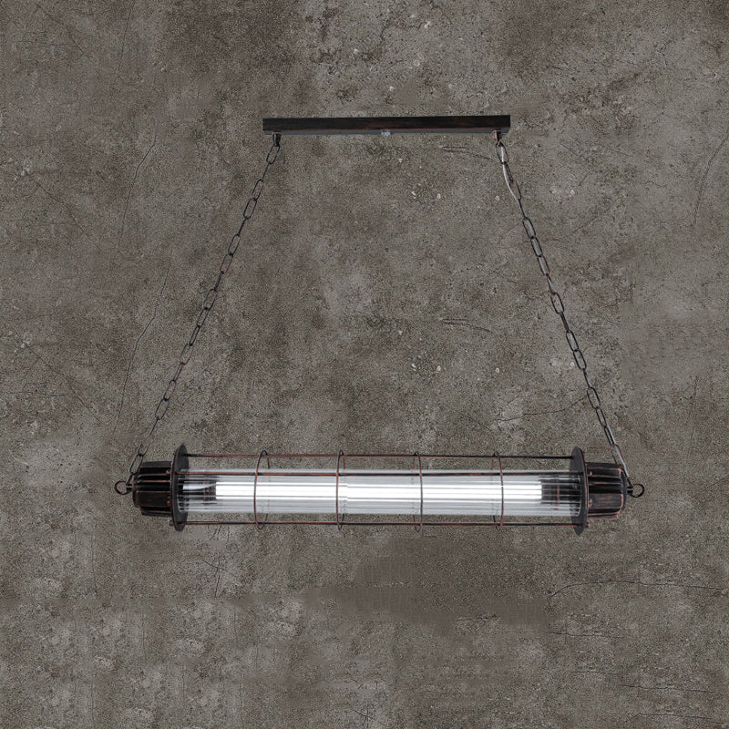 Isola da cucina industriale illuminazione lineare illuminazione isola lampade