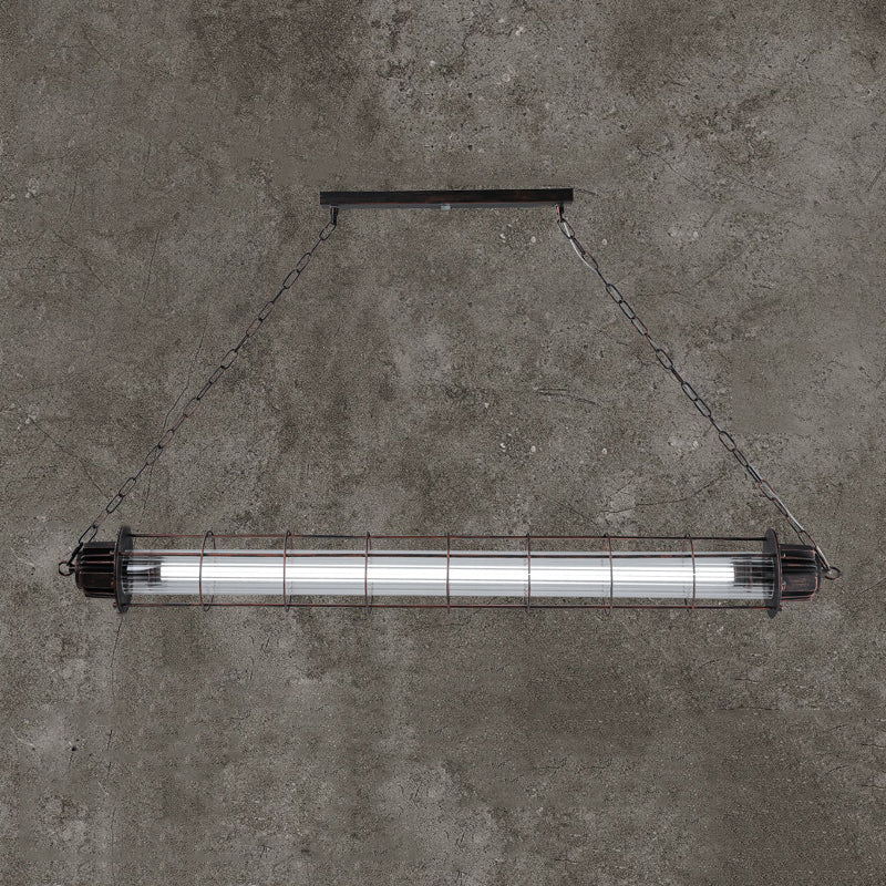 Isola da cucina industriale illuminazione lineare illuminazione isola lampade