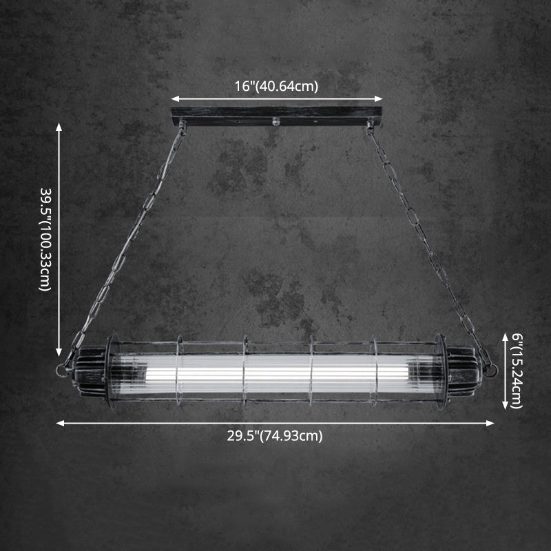 Isola da cucina industriale illuminazione lineare illuminazione isola lampade