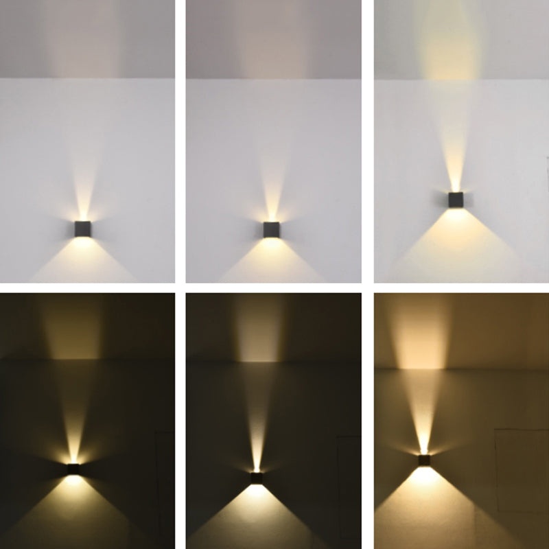 Aluminio de 2 luces Apliques de pared Flexiones de iluminación Geométricas Lámparas de apliques de pared de estilo moderno