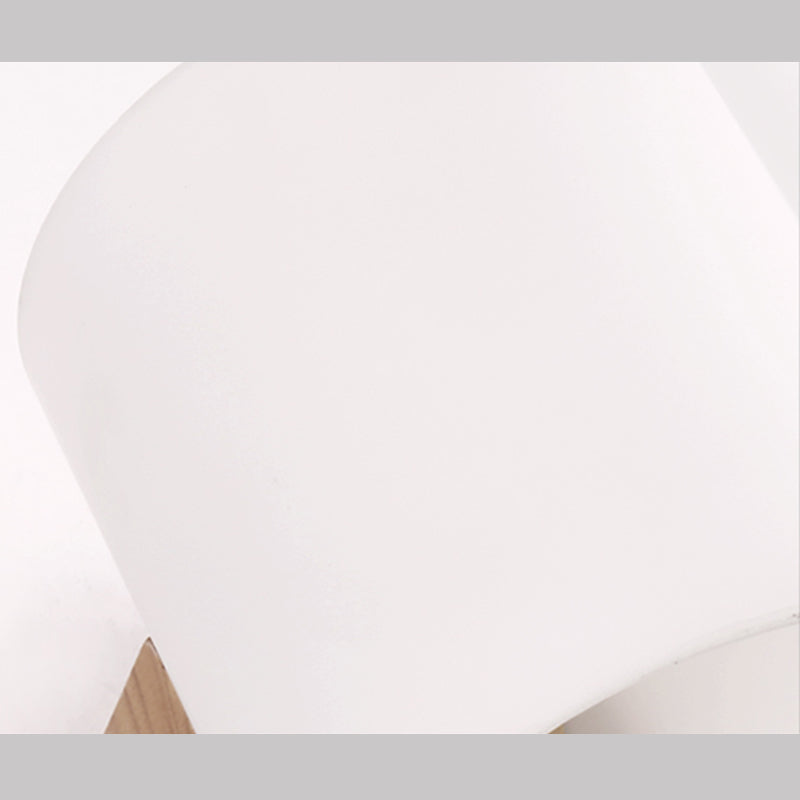 Application murale cylindroïde en bois dans la lampe murale en verre blanche de style concis moderne dans la couleur du journal