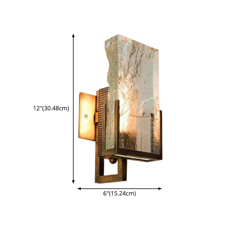 Crystal Brass Wall Lamp in Modern Luxury Style Electroplate Iron Wall Sconce for Interior Spaces