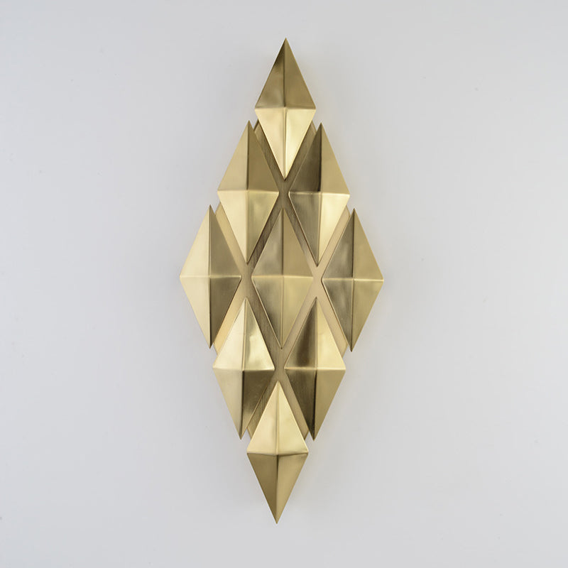Gold Rhombische Wandleuchten in moderner Luxusstil -Elektroplatte Metallwandlampe