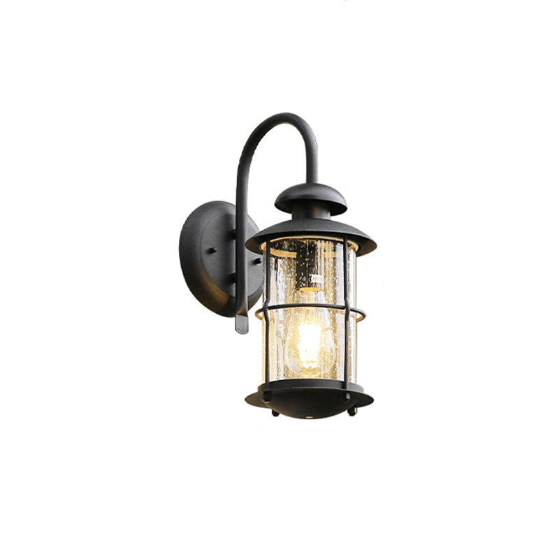 Geometrische klare Glas Wandleuchte Schatten Industrielles 1-Licht-Wandmontage Licht für den Außenbereich