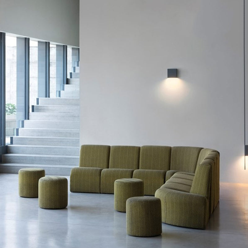 1-Light Wall Light Lamp Sconce Modern Style Geometric Aluminum Wall Mounted Lighting in Black