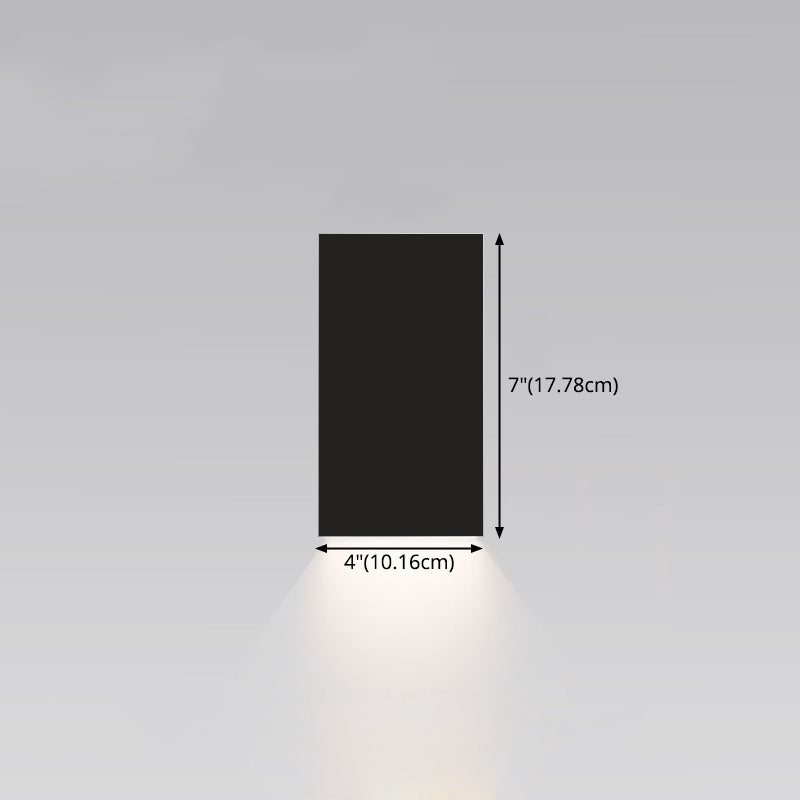 1-Light Wall Light Lamp Sconce Modern Style Geometric Aluminum Wall Mounted Lighting in Black