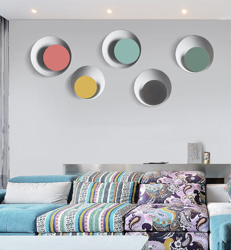 Moderni macaron moderni in stile ciotola ciotola sconde muro metallo 1 flioncini leggeri