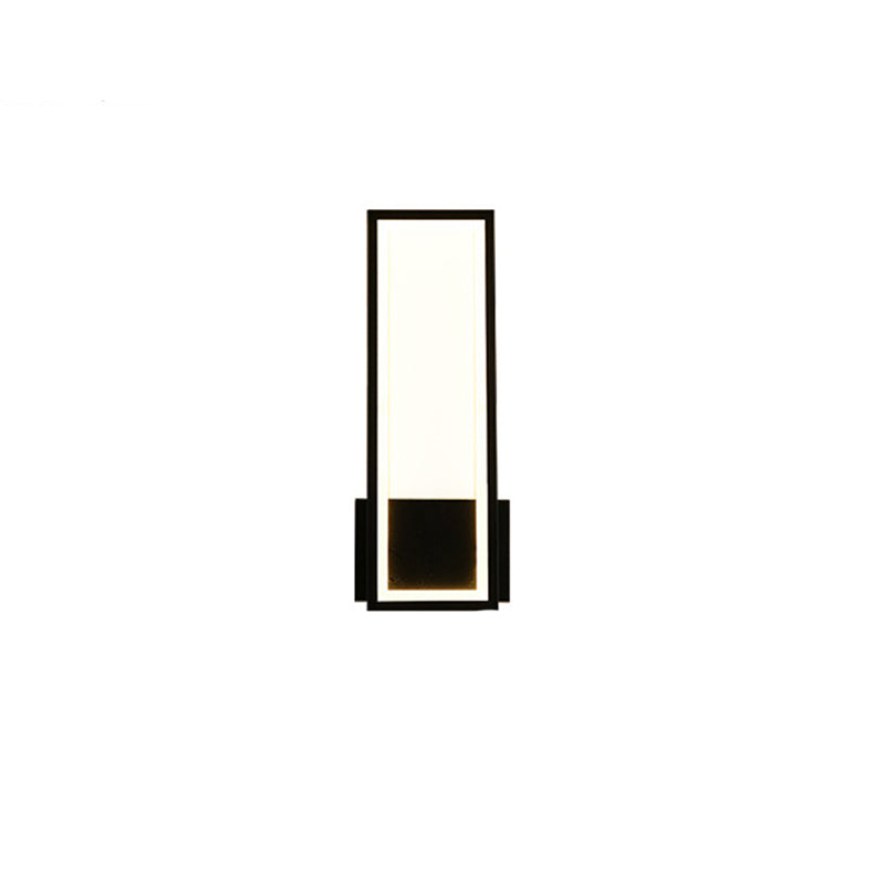 1-licht lineaire schaduwmuur SCONCE Moderne eenvoudige stijl wandverlichting in zwart