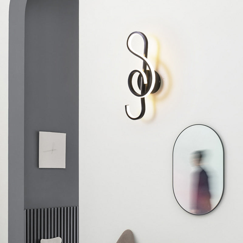 1-licht lineaire schaduwmuur SCONCE Moderne eenvoudige stijl wandverlichting in zwart