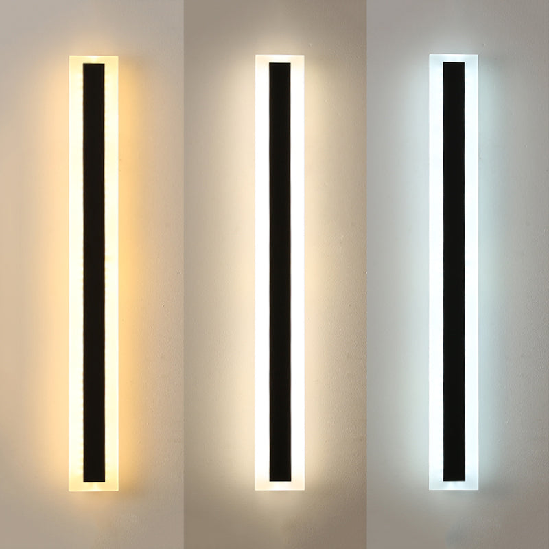 Sconce da parete lineare a 1 luce moderna illuminazione da parete in stile semplice moderno in nero