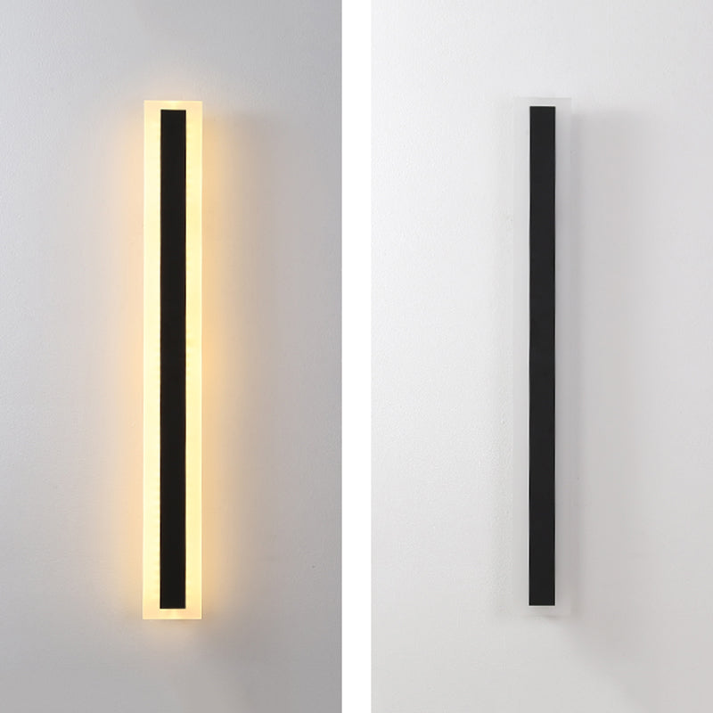 Sconce da parete lineare a 1 luce moderna illuminazione da parete in stile semplice moderno in nero