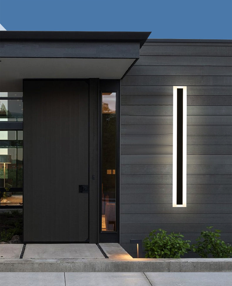 Sconce da parete lineare a 1 luce moderna illuminazione da parete in stile semplice moderno in nero