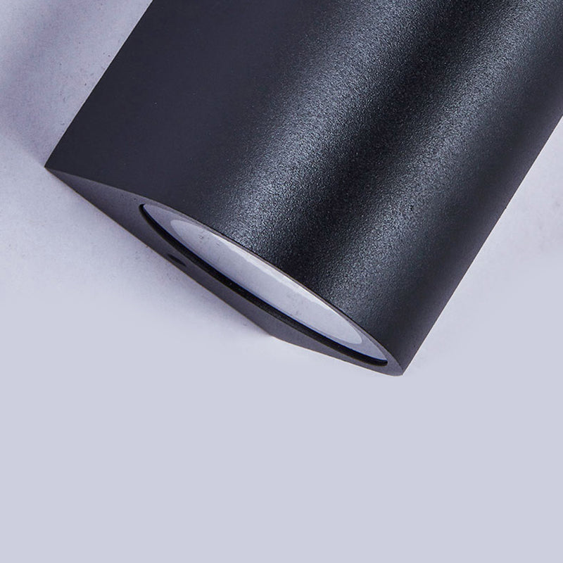 Black Geometric Wall Sconce Fixture Light Modern Style 2-Lights Aluminum Sconce Lamp for Outdoor