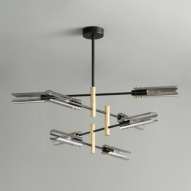 Contemporary Gold Black Iron Hanging Chandelier Ceiling Hanging Light Fixture