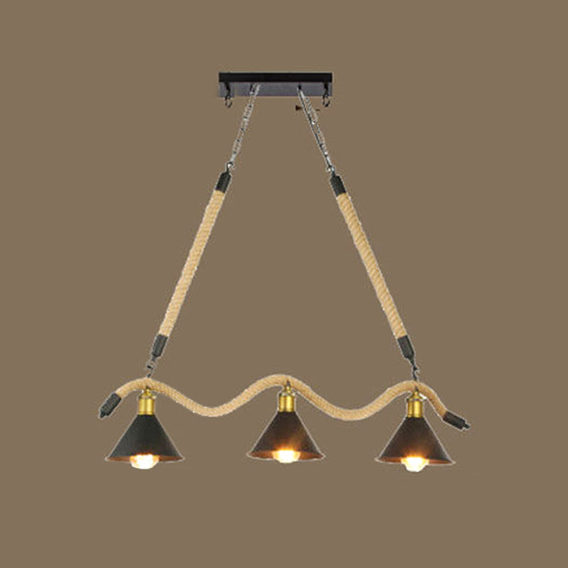 3 Light Kitchen Pendant Hanging Cage Lamp Vintage Chandelier Industrial Pendant Lighting