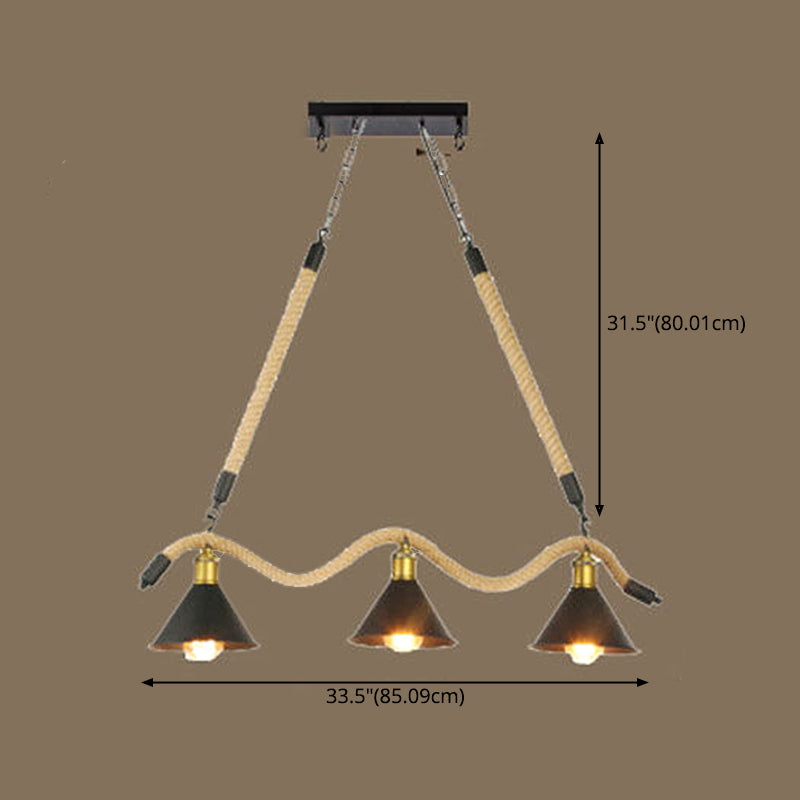 3 Light Kitchen Pendant Hanging Cage Lamp Vintage Chandelier Industrial Pendant Lighting