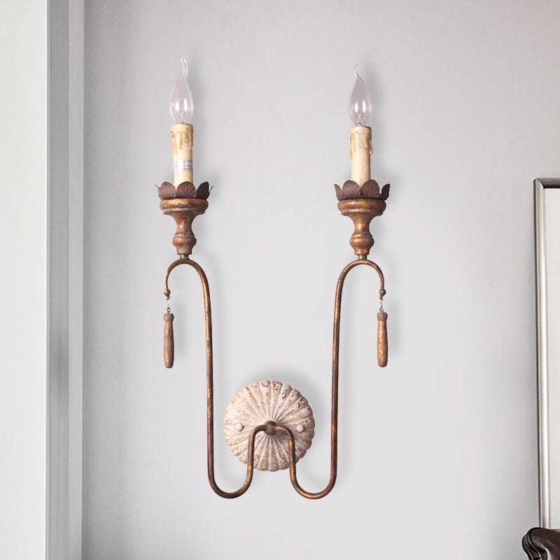 2/3 lichten metalen wandlamp vintage stijl roest blootgestelde lamp indoor sconce verlichte armatuur