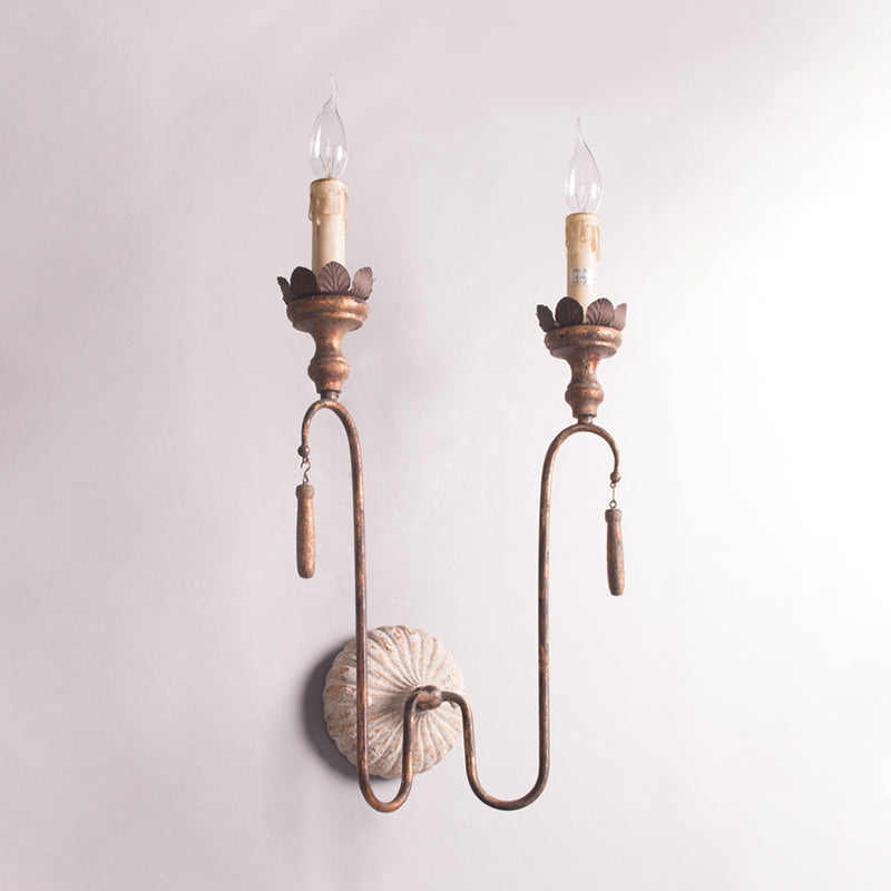 2/3 lichten metalen wandlamp vintage stijl roest blootgestelde lamp indoor sconce verlichte armatuur