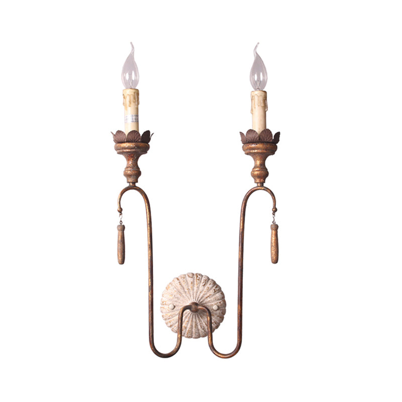 2/3 lichten metalen wandlamp vintage stijl roest blootgestelde lamp indoor sconce verlichte armatuur