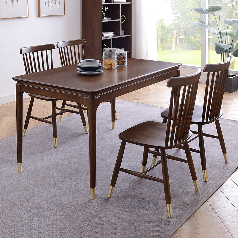 Contemporary Wooden Dining Set Standard Height Dining Room Table Set for Home Use