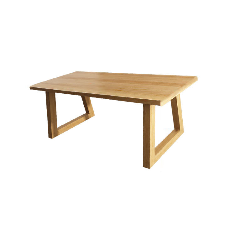 Wooden Dining Room Set Standard Height with Double Pedestal Base Table Set (bench not included)