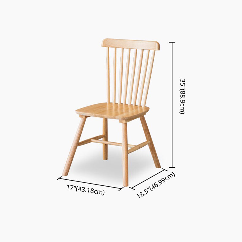 Contemporary Fixed Solid Wood Dining Table with 4 Solid Wood Legs Base Kitchen Dining Set