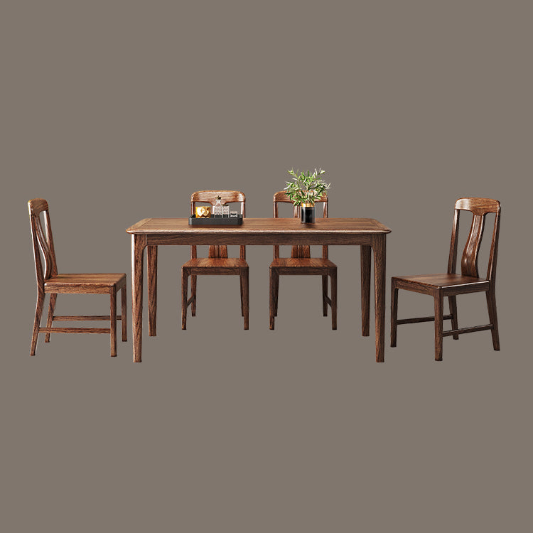 Modern Kitchen Solid Wood Dining Furniture Set with Rectangle Top Formal Dining Room Table Set