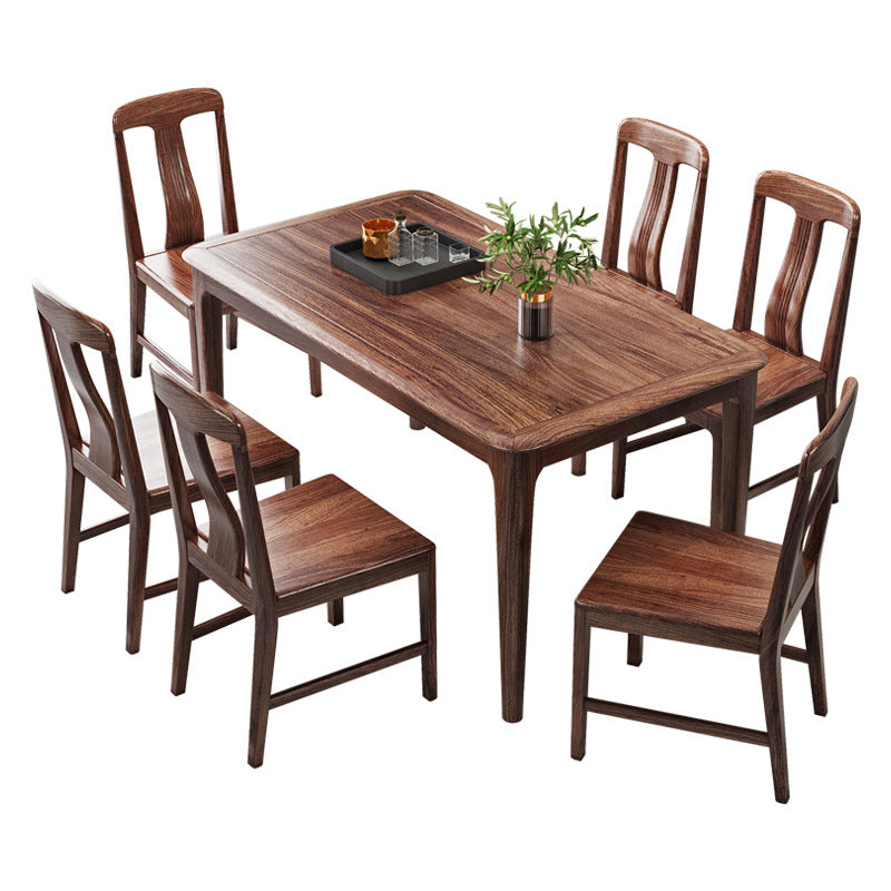 Modern Kitchen Solid Wood Dining Furniture Set with Rectangle Top Formal Dining Room Table Set