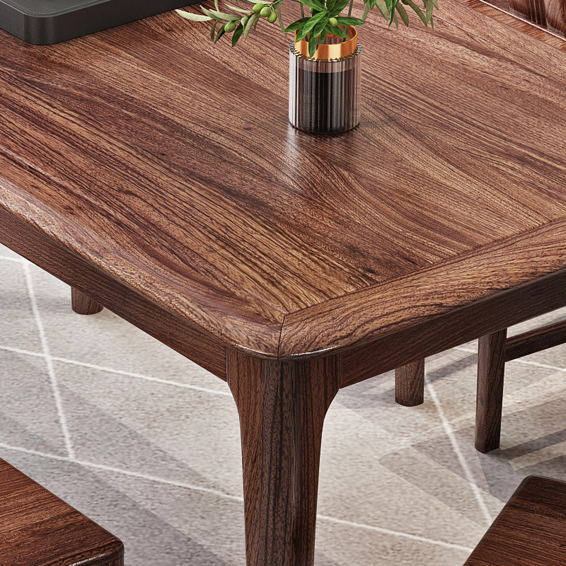 Modern Kitchen Solid Wood Dining Furniture Set with Rectangle Top Formal Dining Room Table Set