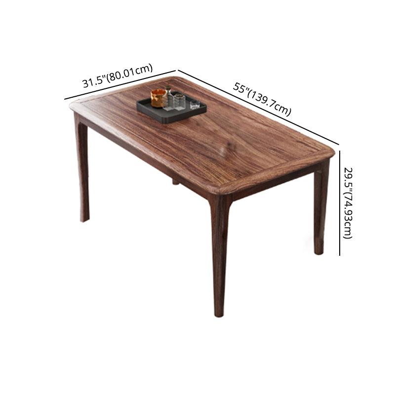 Modern Kitchen Solid Wood Dining Furniture Set with Rectangle Top Formal Dining Room Table Set