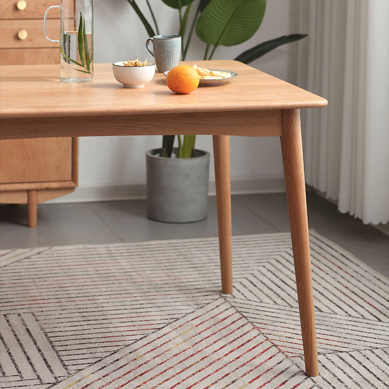 Modern Wood Rectangle Dining Set Standard Height Home Use Dining Room Furniture Set