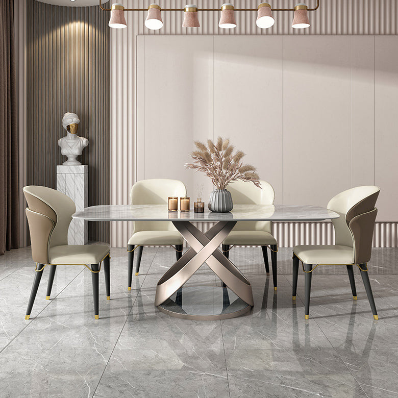 Modern Style Sintered Stone Dining Table with Standard Height Table for Home Use
