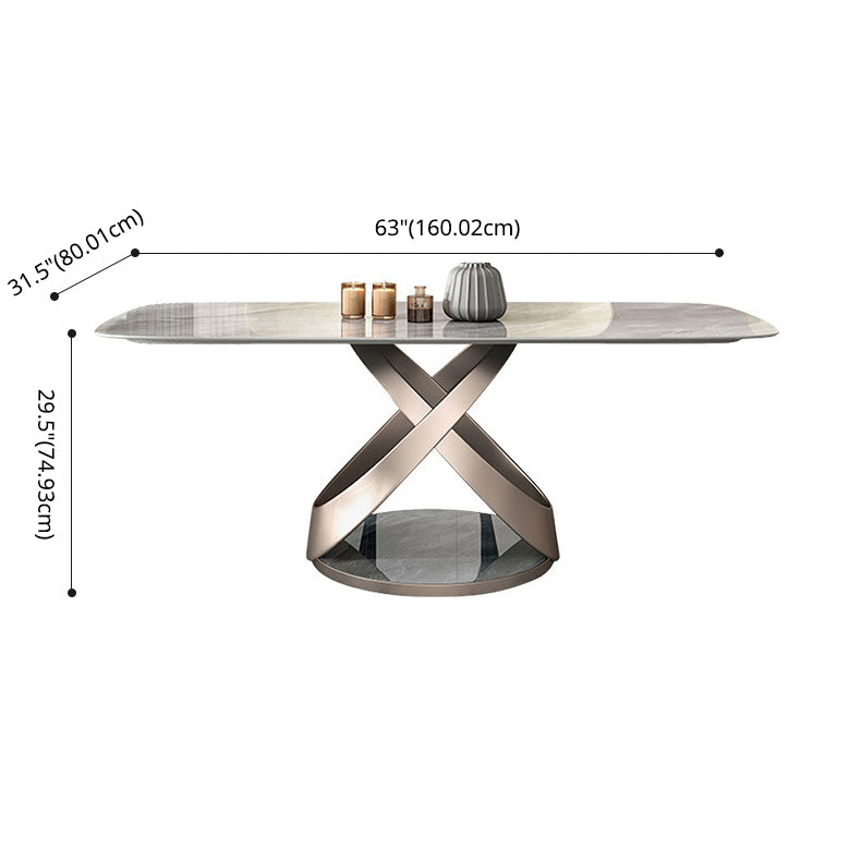 Modern Style Sintered Stone Dining Table with Standard Height Table for Home Use