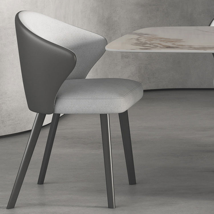 Modern Style Sintered Stone Dining Table with White Table and Pedestal Base for Home Use