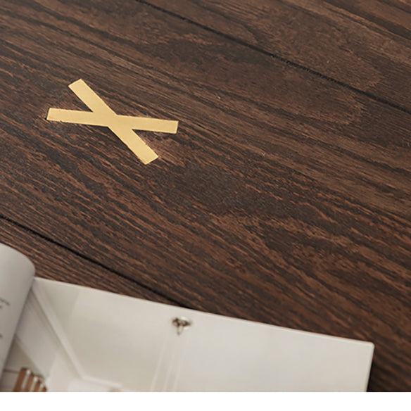 Industrial Dining Room Set with Rectangle Table and Metal Base Dining Set for Home Use