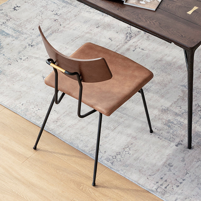 Industrial Dining Room Set with Rectangle Table and Metal Base Dining Set for Home Use