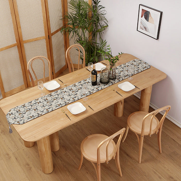 Contemporary Wooden Dining Room Set Rectangle Formal Dining Table Furniture