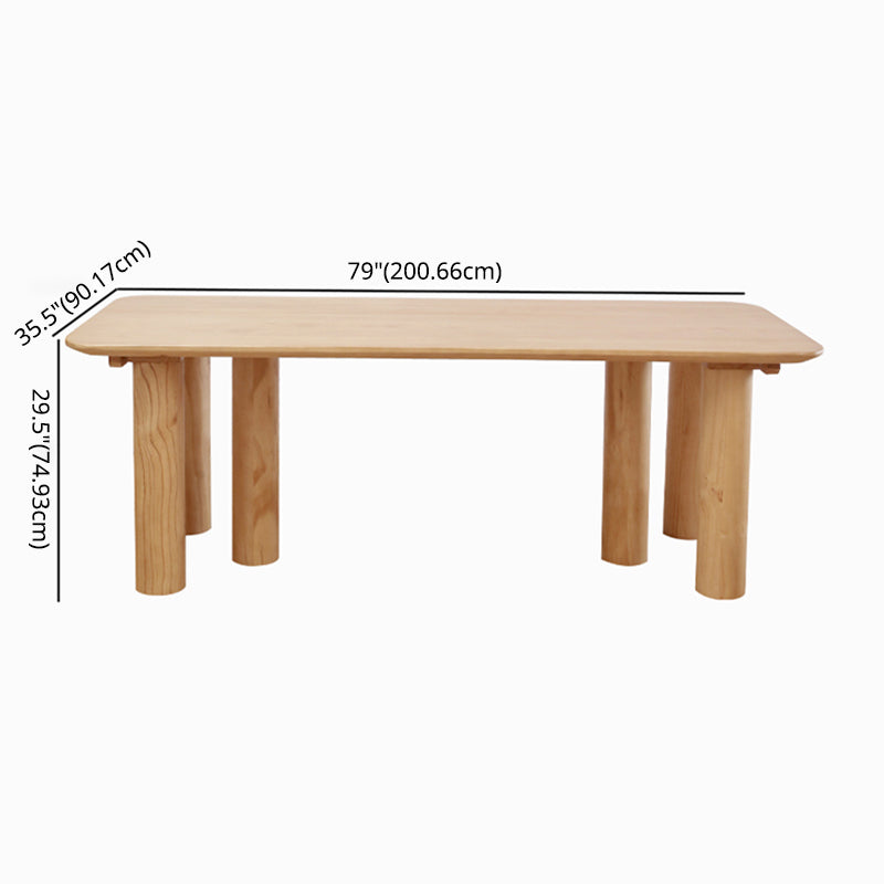 Contemporary Wooden Dining Room Set Rectangle Formal Dining Table Furniture