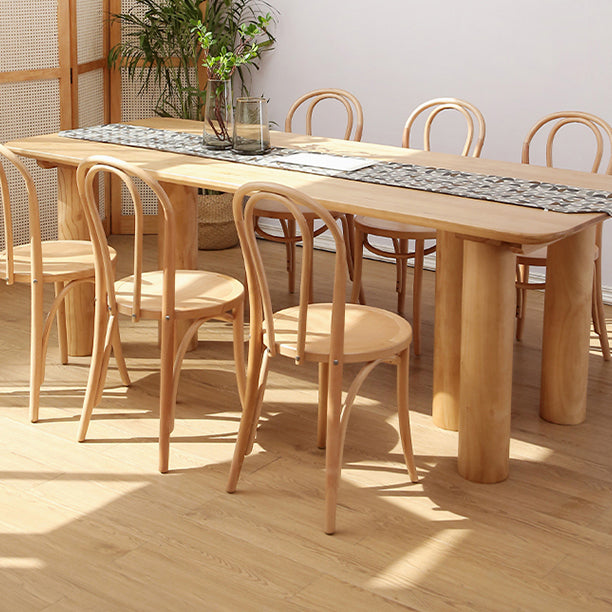 Contemporary Wooden Dining Room Set Rectangle Formal Dining Table Furniture