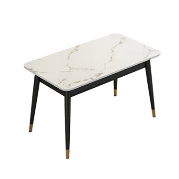 Modern Style Sintered Stone Dining Set with Rectangle Shape Dinette Set with 4 Legs Table