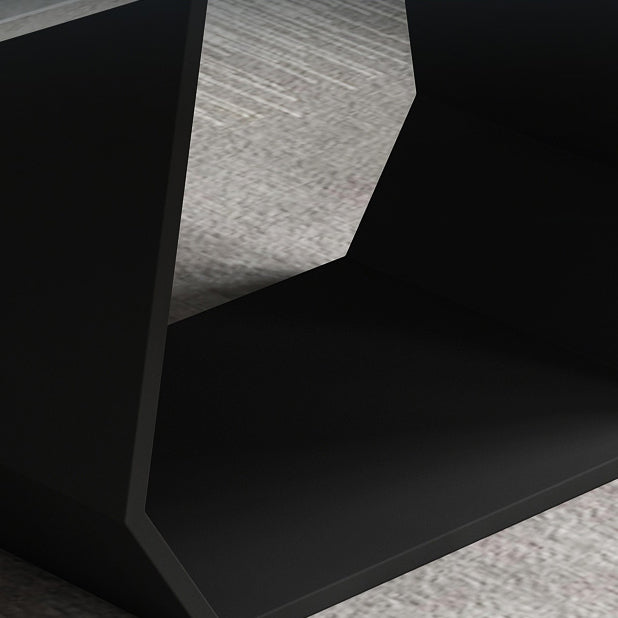 Minimalist Sintered Stone Dining Room Set with Rectangle Top and Pedestal Base Dining Furniture