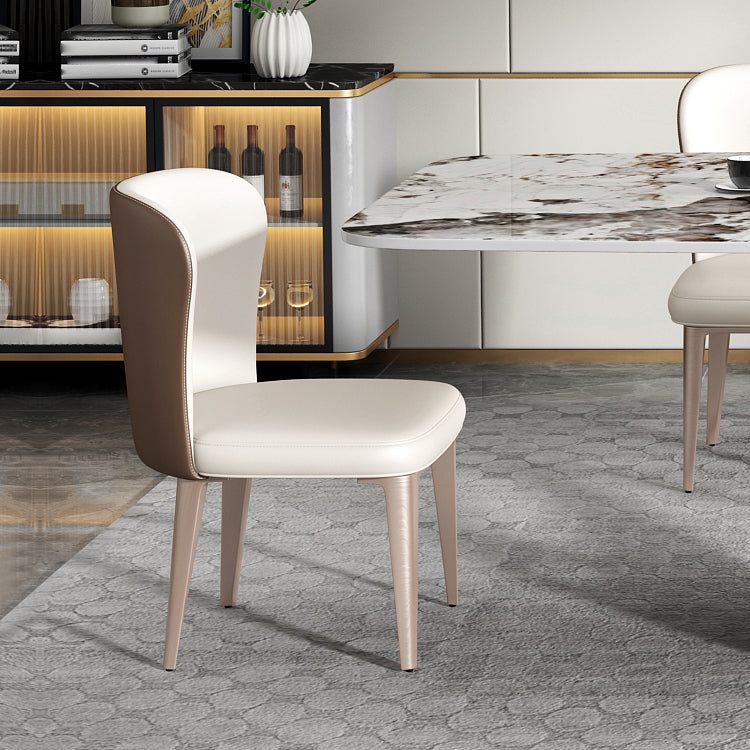 Minimalist Gray White Standard Dining Set Sintered Stone Rectangle Dining Set with Pedestal Base