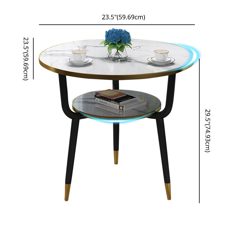 Glam Sintered Stone Dining Table Set with 3 Legs Base Dining Furniture for Home Use