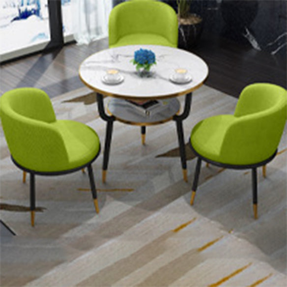 Glam Sintered Stone Dining Table Set with 3 Legs Base Dining Furniture for Home Use