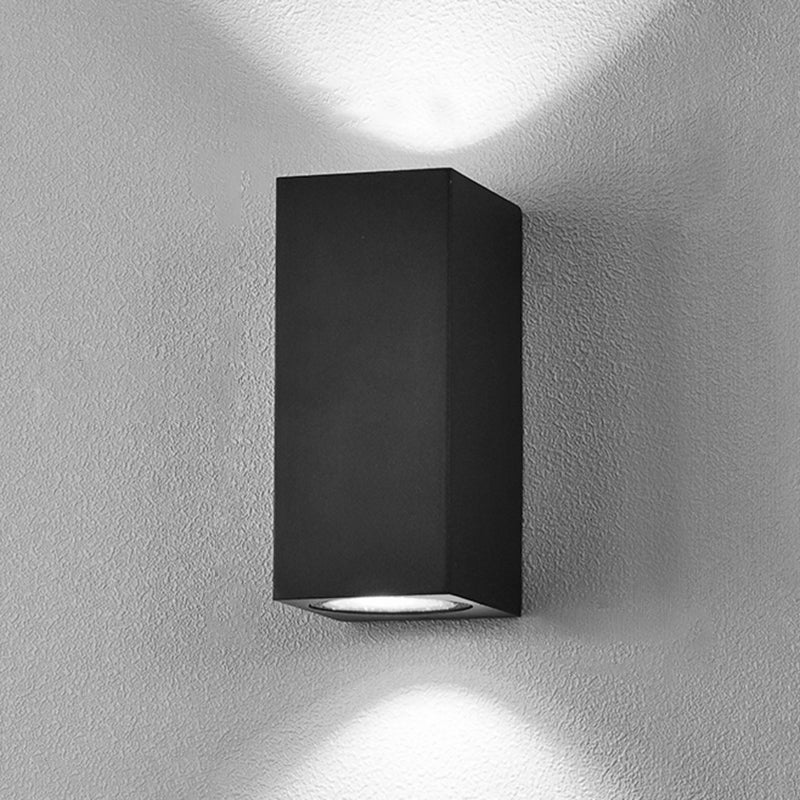 Lámparas negras modernas lámparas aluminio al aire libre 2 luces lámpara de pared de lámpara de pared